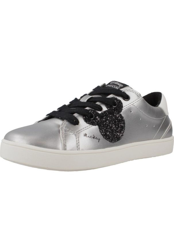Geox - Buty GEOX J KATHE GIRL Srebrny. Kolor: szary. Materiał: syntetyk, tkanina. Sport: turystyka piesza