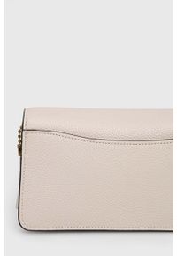 Coach torebka skórzana Tabby Chain Clutch kolor beżowy. Kolor: beżowy. Materiał: skórzane. Rodzaj torebki: na ramię #5