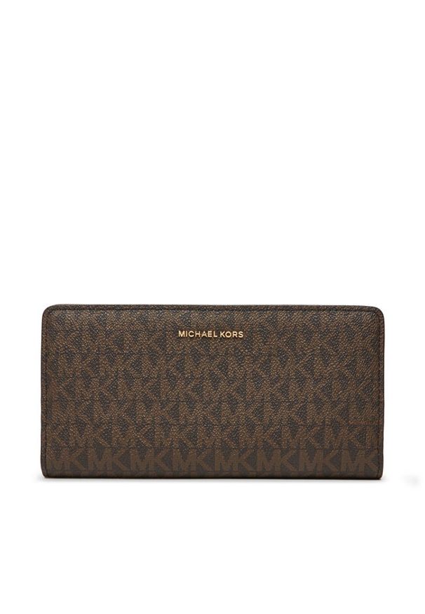 MICHAEL Michael Kors Duży Portfel Damski Bryant 32S5GYTP3B Brązowy. Kolor: brązowy. Materiał: skóra