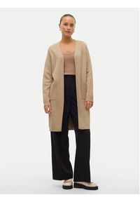 Vero Moda Kardigan Saba 10309316 Beżowy Regular Fit. Kolor: beżowy. Materiał: syntetyk #4