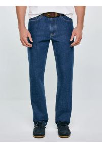 Big-Star - Jeansy męskie z prostą nogawką granatowe Colt 539. Okazja: na co dzień. Stan: podwyższony. Kolor: niebieski. Styl: casual, elegancki, klasyczny #1