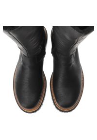 Czarne Kozaki Rieker Ocieplane Buty Damskie. Okazja: na co dzień. Zapięcie: klamry. Kolor: czarny. Materiał: materiał, syntetyk. Sezon: zima, jesień. Styl: klasyczny, casual, elegancki #4