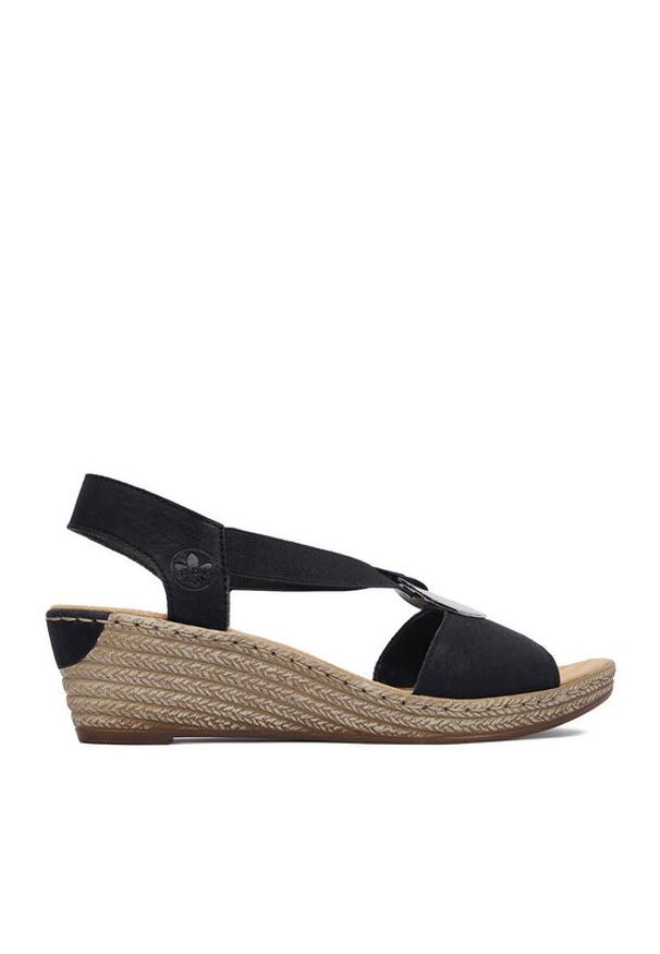 Rieker Sandały CEO-624H6-00 Czarny. Kolor: czarny. Materiał: skóra