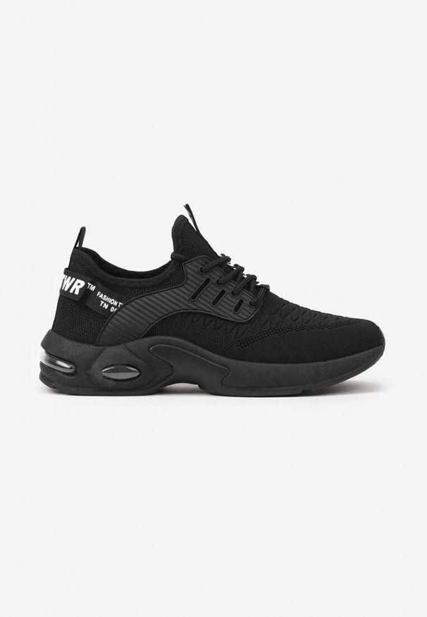 Born2be - Czarne Buty Sportowe z Napisami Klymitheme. Zapięcie: bez zapięcia. Kolor: czarny. Materiał: materiał. Wzór: napisy