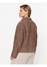 Custommade Płaszcz wełniany Herta 999511880 Brązowy Regular Fit. Kolor: brązowy. Materiał: wełna #3