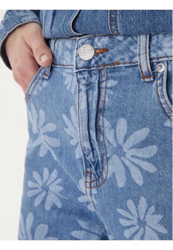 Roxy Jeansy Boogie Night ERJDP03323 Niebieski Wide Leg. Kolor: niebieski