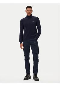 Aeronautica Militare Golf 252MA1583UL00903 Granatowy Regular Fit. Typ kołnierza: golf. Kolor: niebieski. Materiał: bawełna