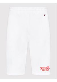 Champion Szorty sportowe Unisex STRANGER THINGS 217782 Biały Regular Fit. Kolor: biały. Materiał: syntetyk, bawełna. Styl: sportowy #5