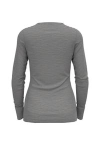 Koszulka damska Odlo BL TOP crew neck l/s MERINO 200. Kolor: szary