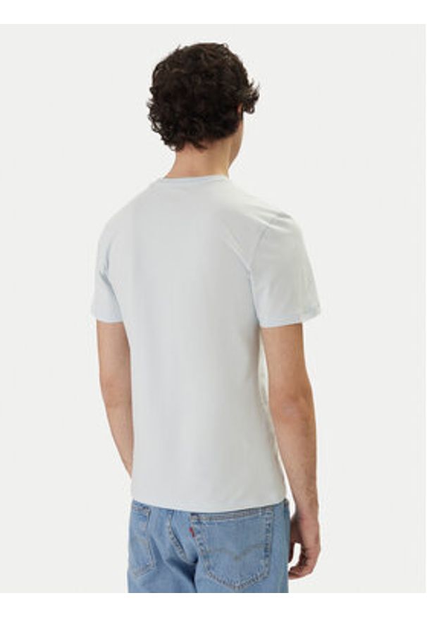 Guess T-Shirt M6GI10 K2991 Błękitny Slim Fit. Kolor: niebieski. Materiał: bawełna