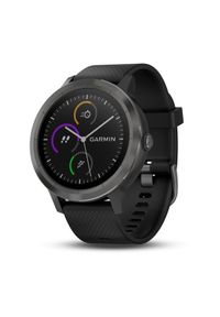 GARMIN - Zegarek sportowy Garmin Vivoactive 3 czarny. Kolor: czarny. Styl: sportowy #1