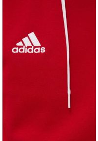 adidas Performance bluza H57514 męska kolor czerwony z kapturem gładka. Typ kołnierza: kaptur. Kolor: czerwony. Materiał: bawełna, materiał, dzianina. Wzór: gładki #5