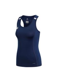 Adidas - Podkoszulek adidas Wms T19 Tank-shirt, Kobiety. Kolor: niebieski, biały, wielokolorowy. Materiał: materiał, poliester. Sport: fitness