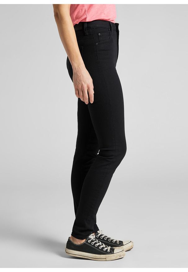 Lee - LEE SCARLETT HIGH DAMSKIE SPODNIE JEANSOWE BLACK RINSE 28 L626AE47 112114135