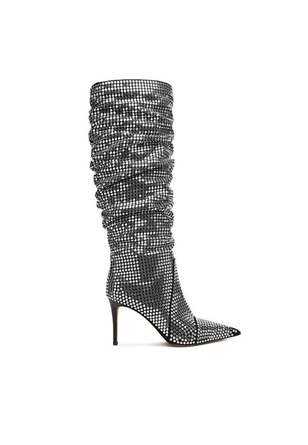 MICHAEL Michael Kors Kozaki Dawn Heeled Boot 40F5DWHB7S Srebrny. Kolor: srebrny. Materiał: materiał