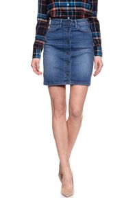 Lee - SPÓDNICA JEANSOWA LEE A LINE SKIRT BLUE DROP L38NROEM 112108295. Materiał: jeans