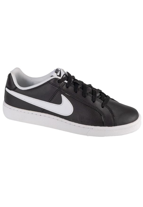Buty do chodzenia męskie Nike Court Royale. Zapięcie: sznurówki. Kolor: czarny. Materiał: tkanina, materiał, skóra, syntetyk. Szerokość cholewki: normalna. Model: Nike Court. Sport: turystyka piesza
