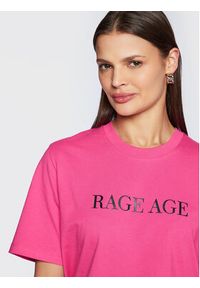 Rage Age T-Shirt Olivia Różowy Relaxed Fit. Kolor: różowy. Materiał: bawełna