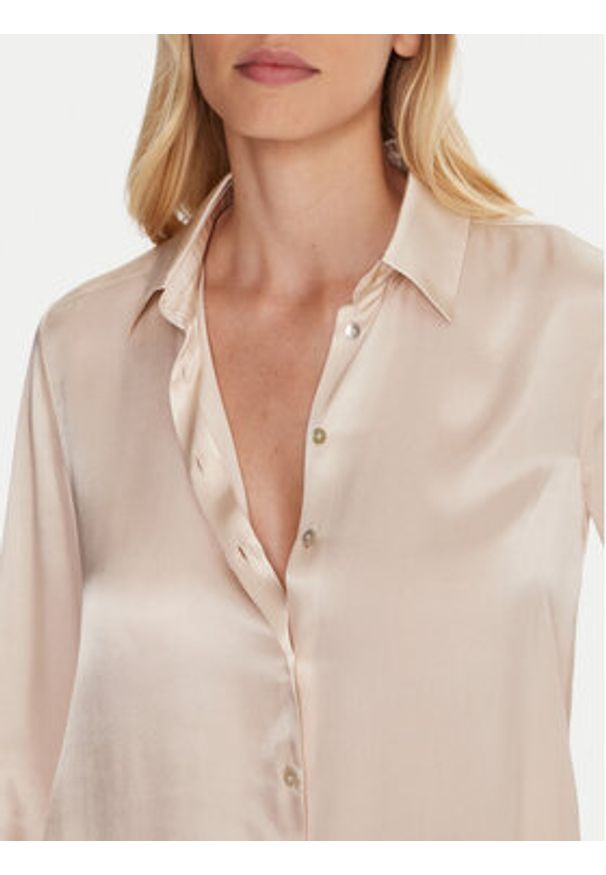 Marella Koszula Bunny 2523116015 Écru Regular Fit. Kolor: kremowy. Materiał: acetat