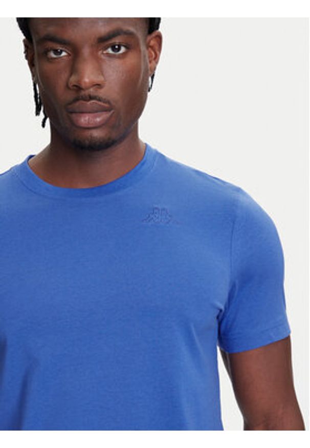 Kappa T-Shirt Logo Korpo Cafers 304J150 Niebieski Slim Fit. Kolor: niebieski. Materiał: bawełna