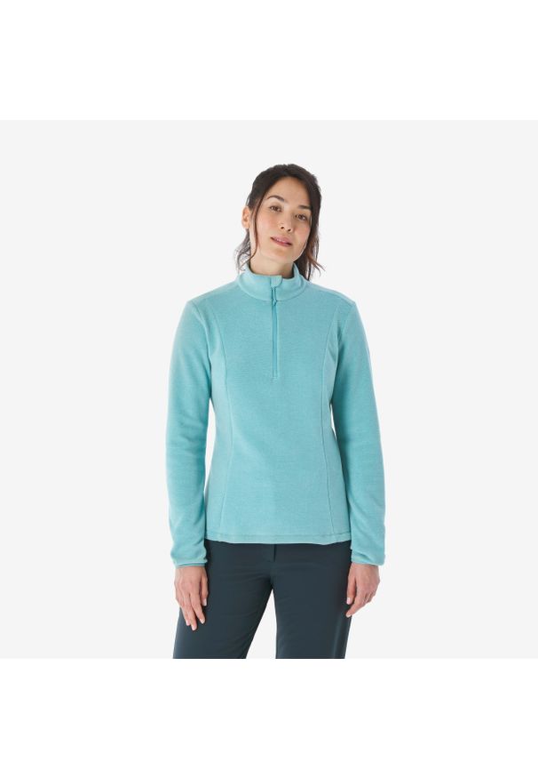 quechua - Polar turystyczny damski Quechua MH100. Typ kołnierza: kołnierzyk stójkowy. Materiał: materiał. Sport: turystyka piesza