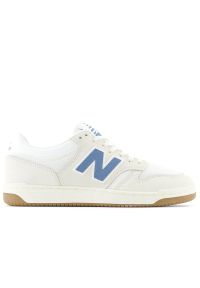 Buty New Balance BB480LLA - beżowe. Kolor: beżowy. Materiał: zamsz, materiał, skóra, syntetyk. Szerokość cholewki: normalna. Sport: turystyka piesza