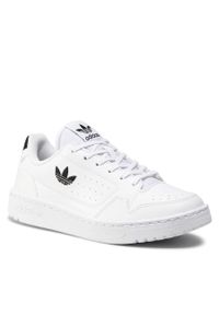Adidas - Buty adidas Ny 90 J FY9840 Ftwwht/Cblack/Ftwwht. Kolor: biały. Materiał: skóra