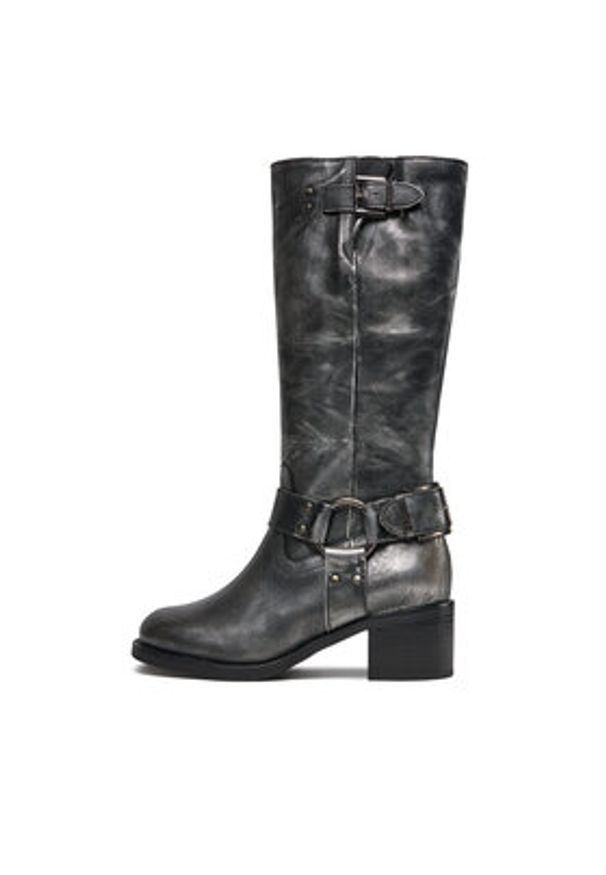 Bronx Kozaki High boots 14291-M Czarny. Kolor: czarny. Materiał: skóra