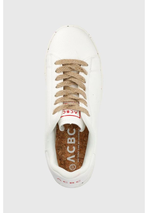 ACBC buty kolor biały. Nosek buta: okrągły. Zapięcie: sznurówki. Kolor: biały. Materiał: materiał. Szerokość cholewki: normalna