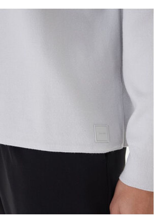 Calvin Klein Sweter Ls Ck Tech Knit Crwnk LV040BM347 Szary Regular Fit. Kolor: szary. Materiał: wiskoza