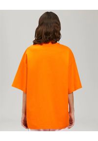 PALM ANGELS - Pomarańczowy t-shirt z misiem. Kolor: pomarańczowy. Materiał: bawełna. Wzór: motyw zwierzęcy, nadruk