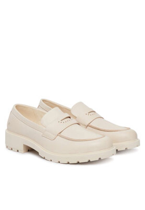 ecco - ECCO Loafersy Metropole Vienna 23133301378 Beżowy. Kolor: beżowy. Materiał: skóra