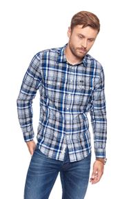 Lee - KOSZULA LEE RIDER SHIRT NIGHT BLUE L856ZEDY. Okazja: na co dzień. Materiał: materiał. Długość rękawa: długi rękaw. Długość: długie. Styl: casual