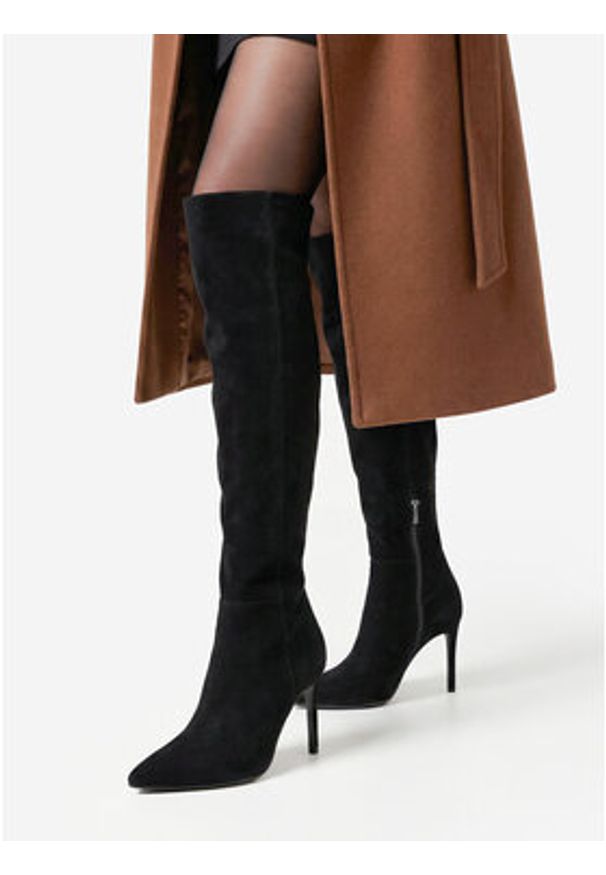 Eva Minge Kozaki EO-DREAM-E123-01B-R019CX Czarny. Kolor: czarny. Materiał: skóra, zamsz