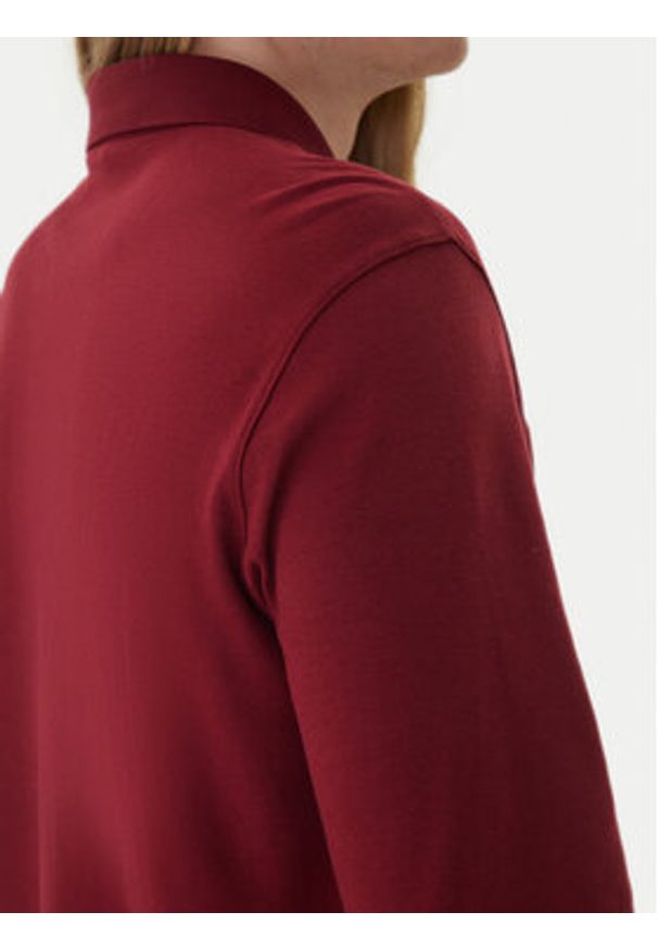 Calvin Klein Polo LV040EM909 Bordowy Regular Fit. Typ kołnierza: polo. Kolor: czerwony. Materiał: bawełna