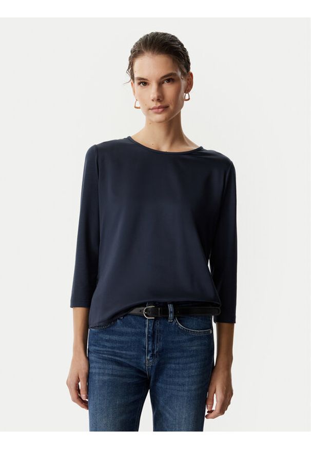 JOOP! Bluzka 263Je32Tamina 30103280 Granatowy Slim Fit. Kolor: niebieski. Materiał: wiskoza