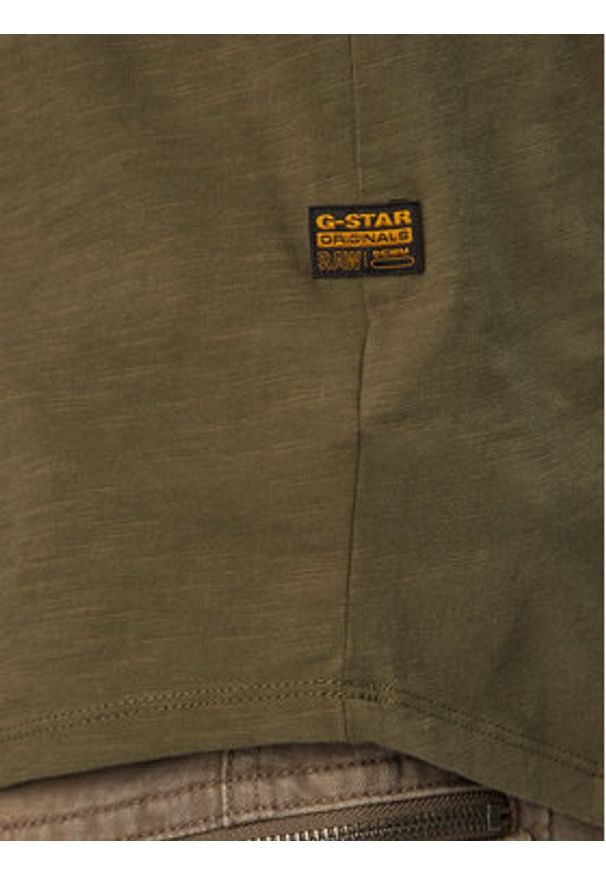G-Star RAW - G-Star Raw T-Shirt Lash Back D26043-C372 Zielony Relaxed Fit. Kolor: zielony. Materiał: bawełna