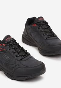 Born2be - Czarno-Czerwone Buty Sportowe Iomite. Wysokość cholewki: przed kostkę. Nosek buta: okrągły. Kolor: czarny. Szerokość cholewki: normalna #4