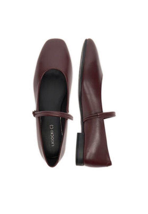 Lasocki Baleriny CEO-RST-ROMI-64 Bordowy. Kolor: czerwony. Materiał: skóra