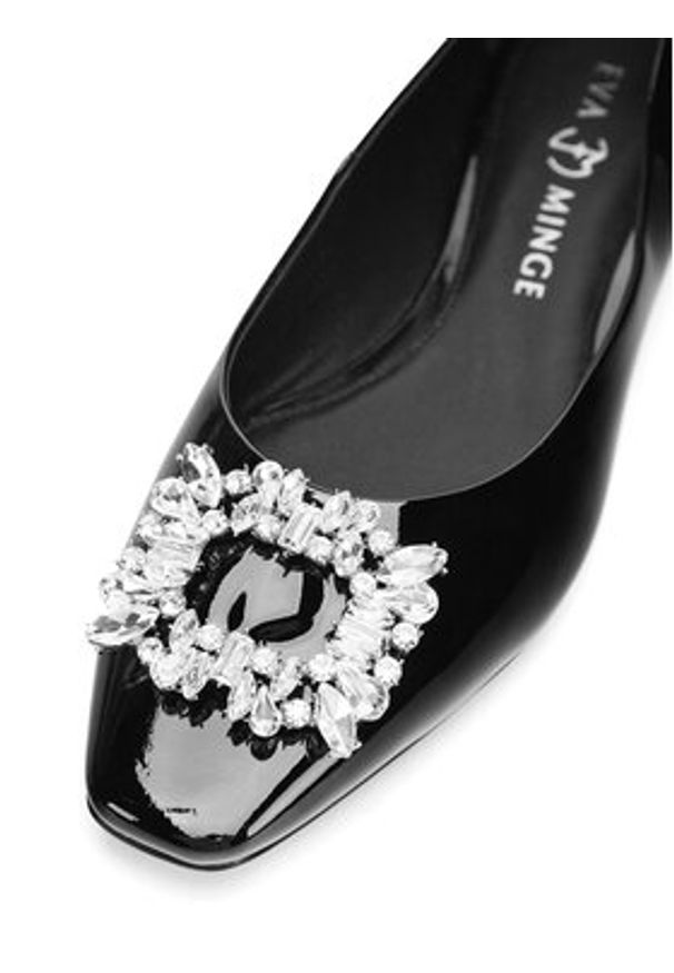 Eva Minge Baleriny SAGE-V1936-65-1 Czarny. Kolor: czarny. Materiał: skóra, lakier