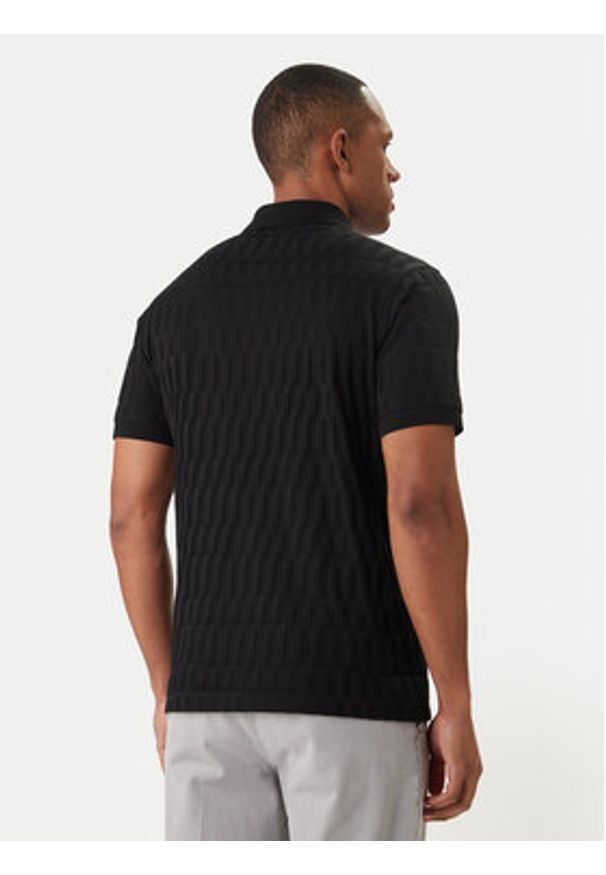 Karl Lagerfeld - KARL LAGERFELD Polo 745008 562203 Czarny Regular Fit. Typ kołnierza: polo. Kolor: czarny. Materiał: bawełna