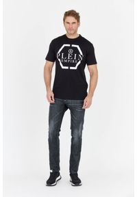 Philipp Plein - PHILIPP PLEIN Czarny t-shirt męski z logo, Rozmiar M. Kolor: czarny #5