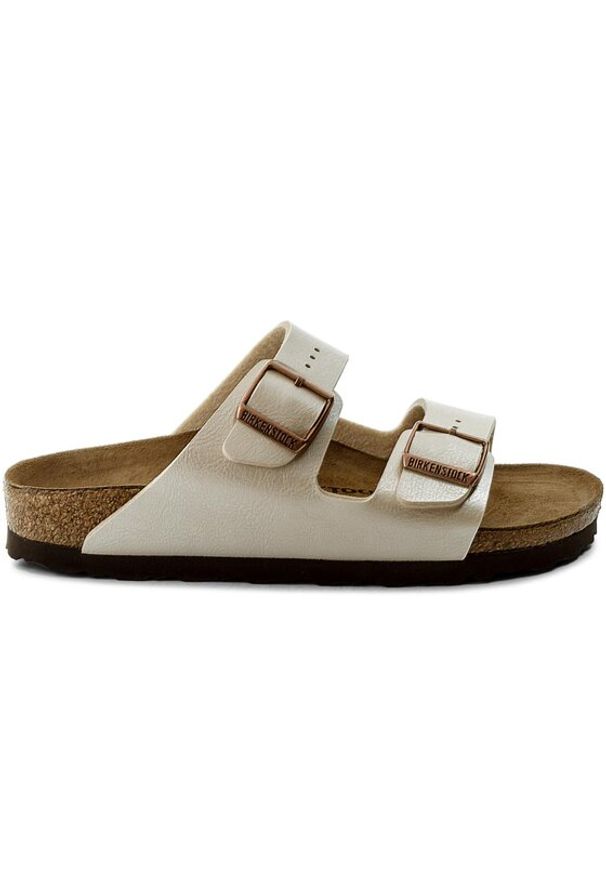 Birkenstock Klapki Arizona Birko-Flor 1009921 Złoty. Kolor: złoty. Materiał: skóra