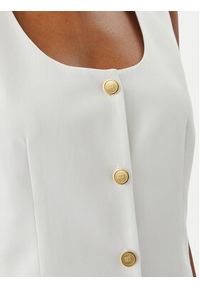 TOMMY HILFIGER - Tommy Hilfiger Top WW0WW49765 Biały Slim Fit. Kolor: biały. Materiał: bawełna #2