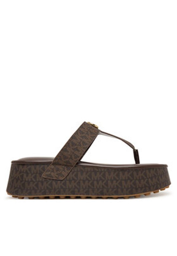 MICHAEL Michael Kors Japonki Koya Flip Flap 40R6KOFA2B Brązowy. Kolor: brązowy. Materiał: skóra