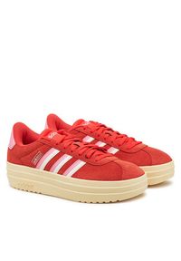 Adidas - adidas Sneakersy VL Court Bold JI1786 Czerwony. Kolor: czerwony. Materiał: skóra, zamsz