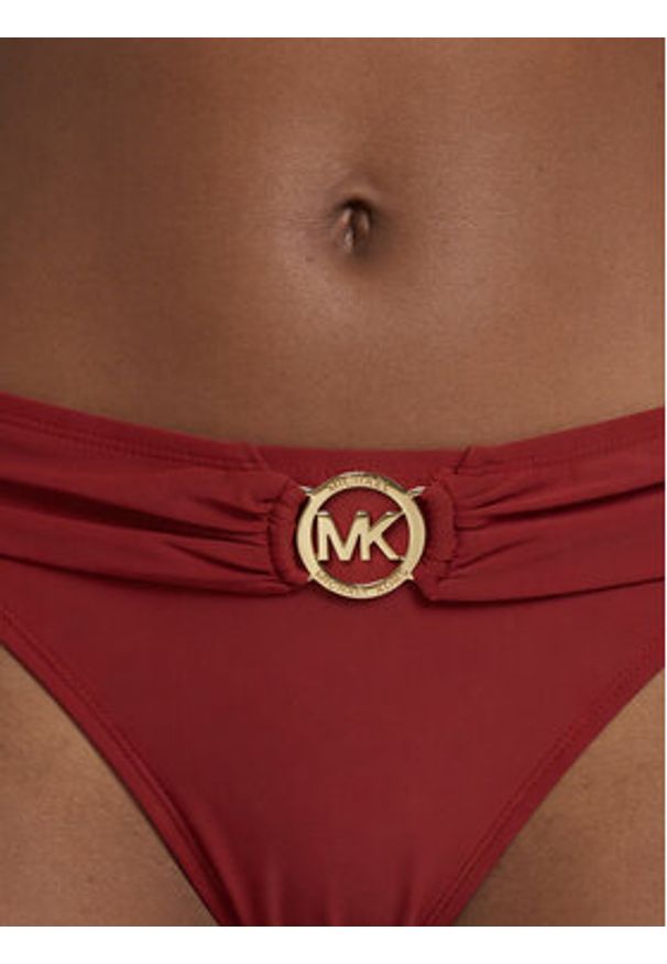 MICHAEL Michael Kors Dół od bikini MM7M842 Czerwony. Kolor: czerwony. Materiał: syntetyk