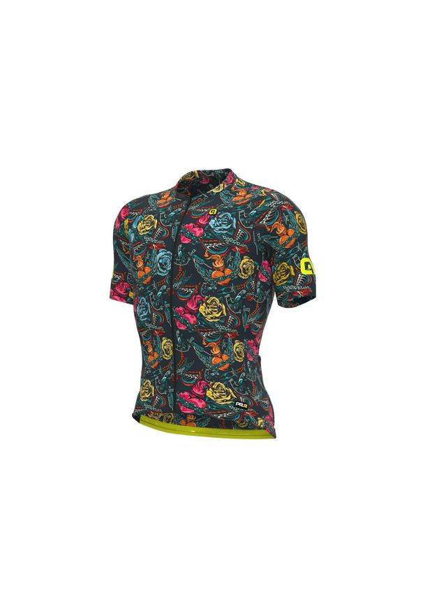 ALÉ CYCLING - Koszulka rowerowa męska Alé Cycling PR-R Tattoo. Kolor: szary, wielokolorowy. Sport: kolarstwo
