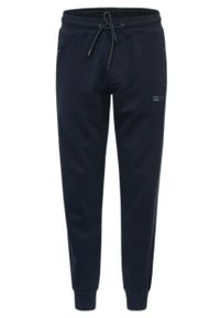 Męskie Spodnie Dresowe - Pako Jeans - Granatowe. Kolor: niebieski. Materiał: bawełna #1