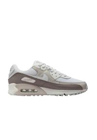 Buty do chodzenia męskie Nike Air Max 90. Zapięcie: sznurówki. Kolor: wielokolorowy, beżowy, biały. Materiał: materiał, tkanina, syntetyk. Szerokość cholewki: normalna. Model: Nike Air Max, Nike Air Max 90. Sport: turystyka piesza